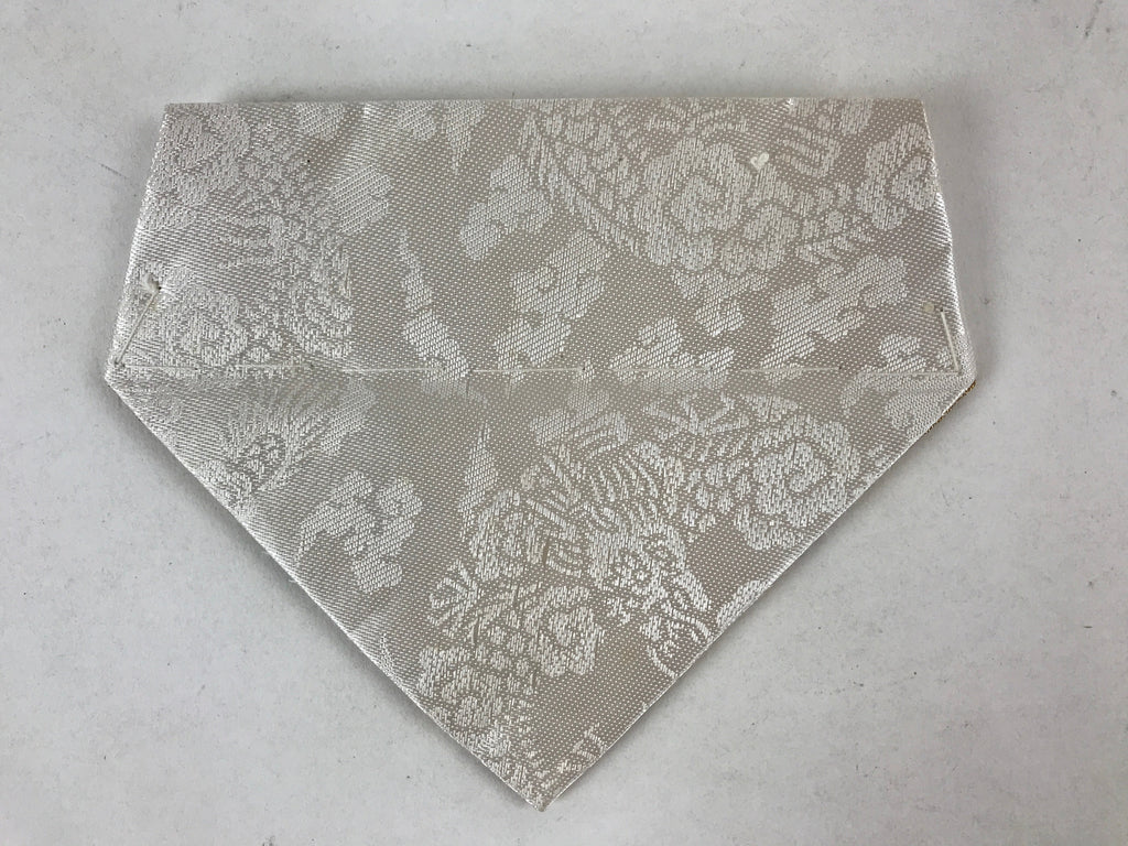 Japanese Buddhist Altar Silk Tablecloth Uchishiki Vtg Triangle Brown Gold BA136