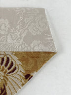 Japanese Buddhist Altar Silk Tablecloth Uchishiki Vtg Triangle Brown Gold BA136