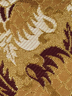 Japanese Buddhist Altar Silk Tablecloth Uchishiki Vtg Triangle Brown Gold BA136