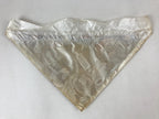 Japanese Buddhist Altar Silk Tablecloth Uchishiki Vtg Triangle Gold Floral BA141