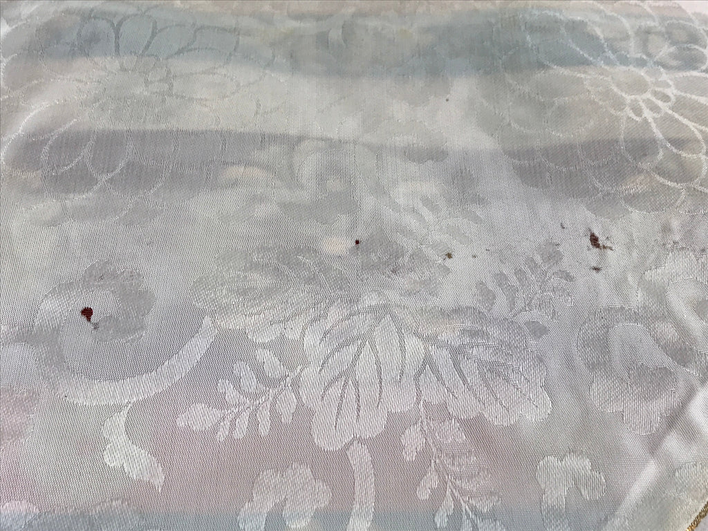 Japanese Buddhist Altar Silk Tablecloth Uchishiki Vtg Triangle Gold Peony BA99