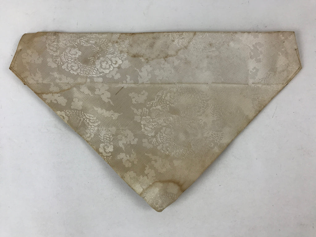 Japanese Buddhist Altar Silk Tablecloth Uchishiki Vtg Triangle Gold Silver BA140