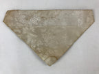Japanese Buddhist Altar Silk Tablecloth Uchishiki Vtg Triangle Gold Silver BA140