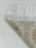 Japanese Buddhist Altar Silk Tablecloth Uchishiki Vtg Triangle Gray Gold BA138