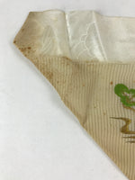 Japanese Buddhist Altar Silk Tablecloth Uchishiki Vtg Triangle Lotus Flower BA94