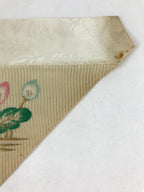 Japanese Buddhist Altar Silk Tablecloth Uchishiki Vtg Triangle Lotus Flower BA94
