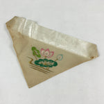 Japanese Buddhist Altar Silk Tablecloth Uchishiki Vtg Triangle Lotus Flower BA94