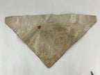 Japanese Buddhist Altar Silk Tablecloth Uchishiki Vtg Triangle Red Gold BA97