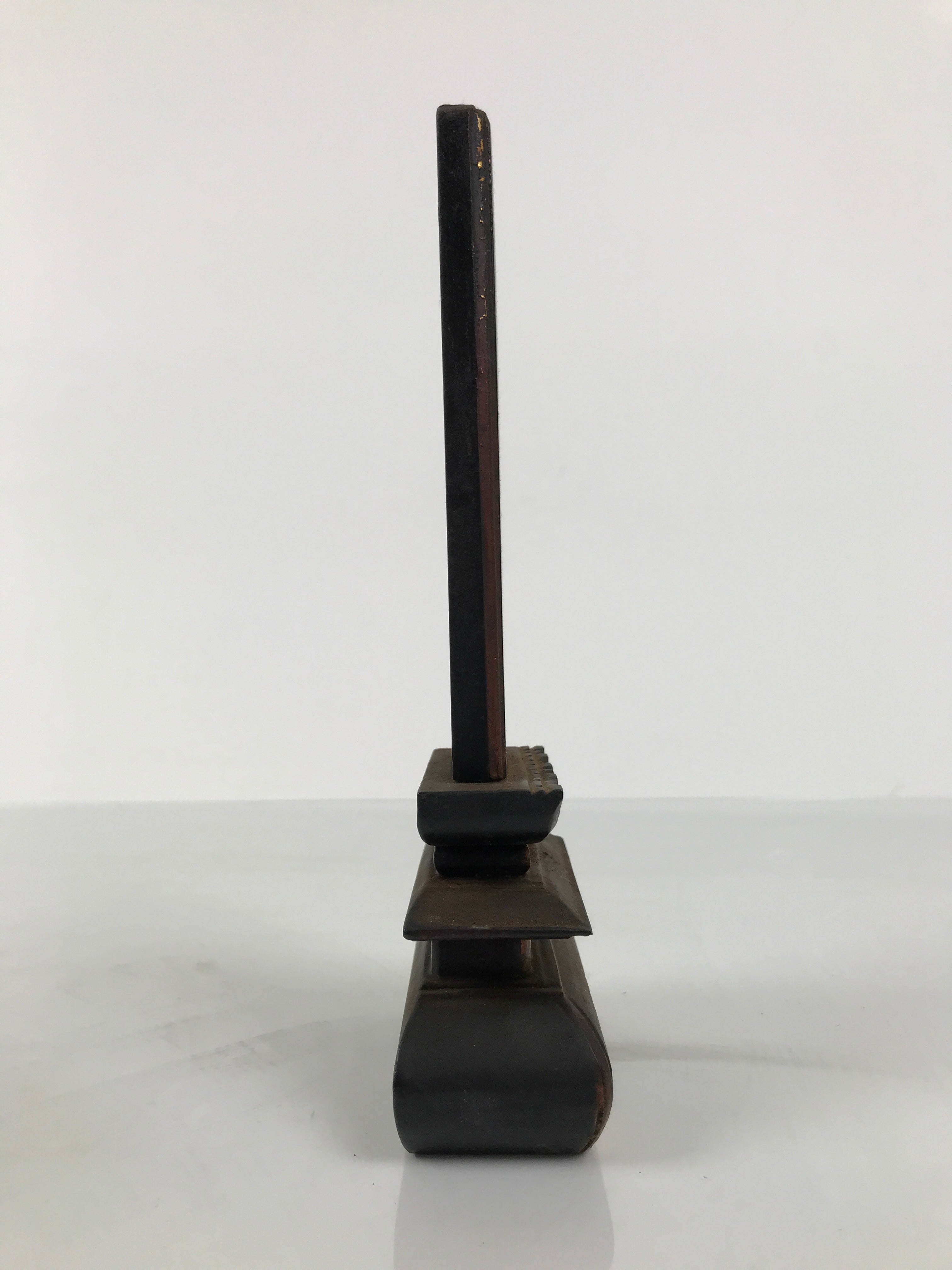 Japanese Buddhist Altar Spiritual Tablet C1940 Lacquer Wood Ihai Black BA833