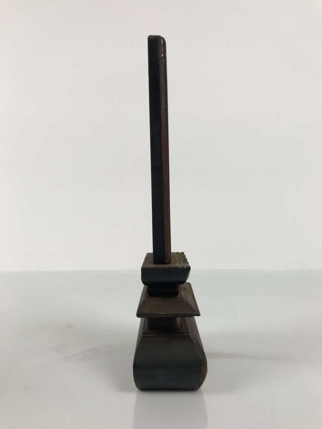 Japanese Buddhist Altar Spiritual Tablet C1940 Lacquer Wood Ihai Black BA833