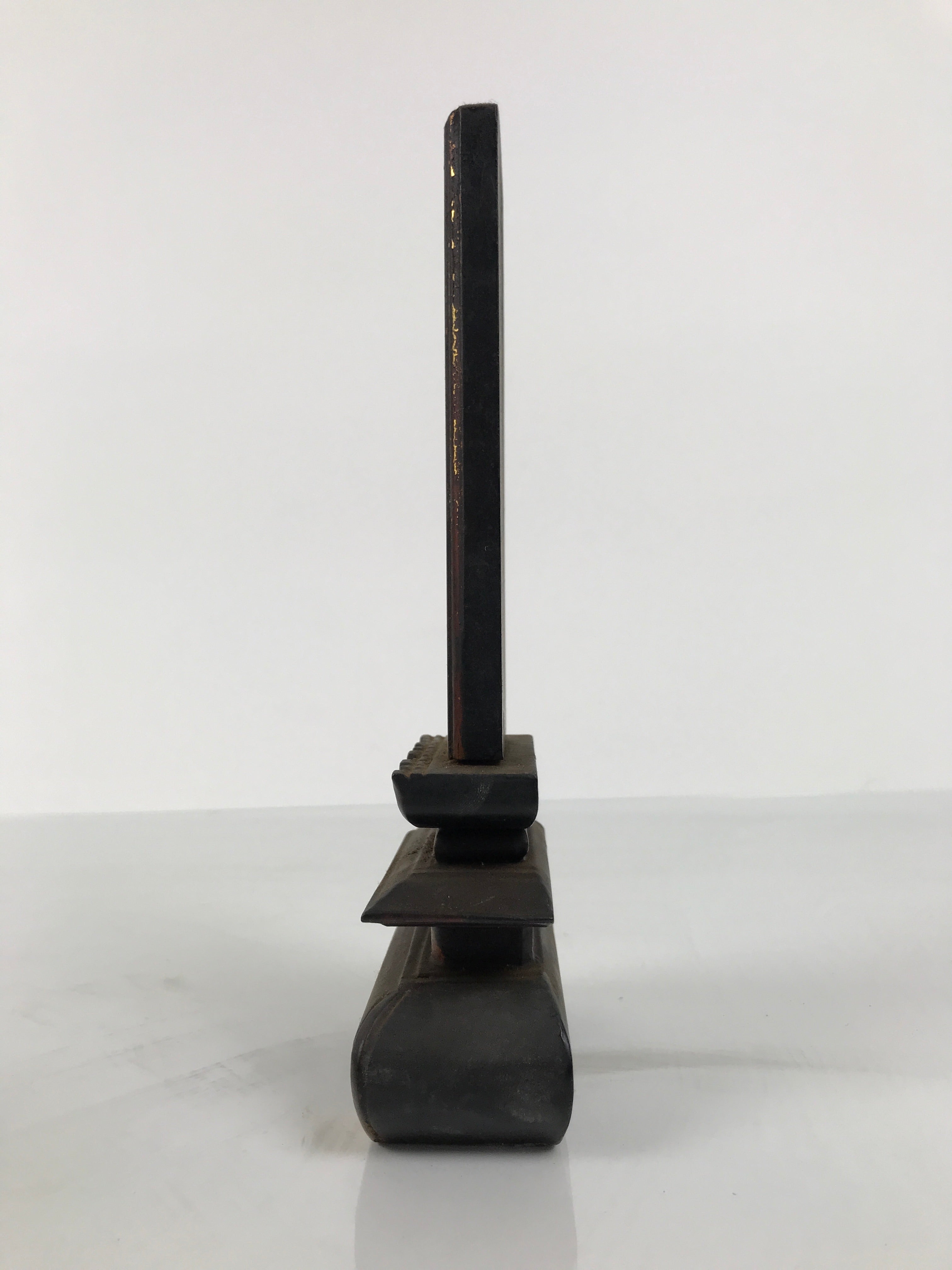 Japanese Buddhist Altar Spiritual Tablet C1940 Lacquer Wood Ihai Black BA833