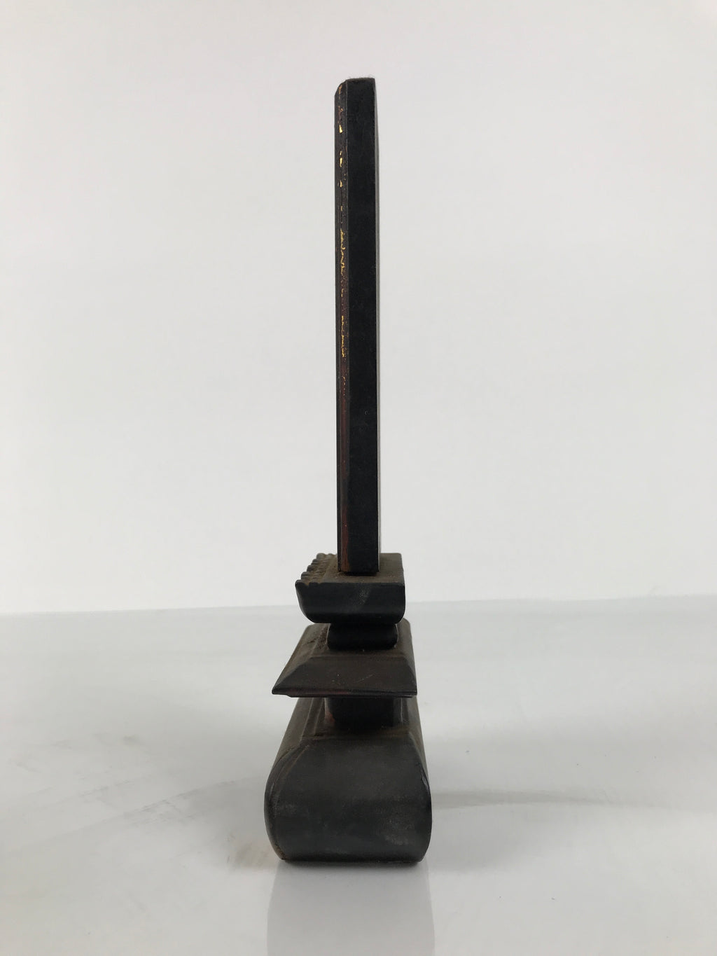 Japanese Buddhist Altar Spiritual Tablet C1940 Lacquer Wood Ihai Black BA833