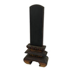 Japanese Buddhist Altar Spiritual Tablet C1940 Lacquer Wood Ihai Black BA833