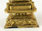 Japanese Buddhist Altar Spiritual Tablet Vtg Black Gold Lacquer Wood Ihai BA179