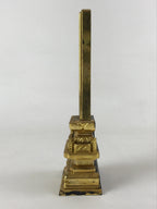 Japanese Buddhist Altar Spiritual Tablet Vtg Black Gold Lacquer Wood Ihai BA179