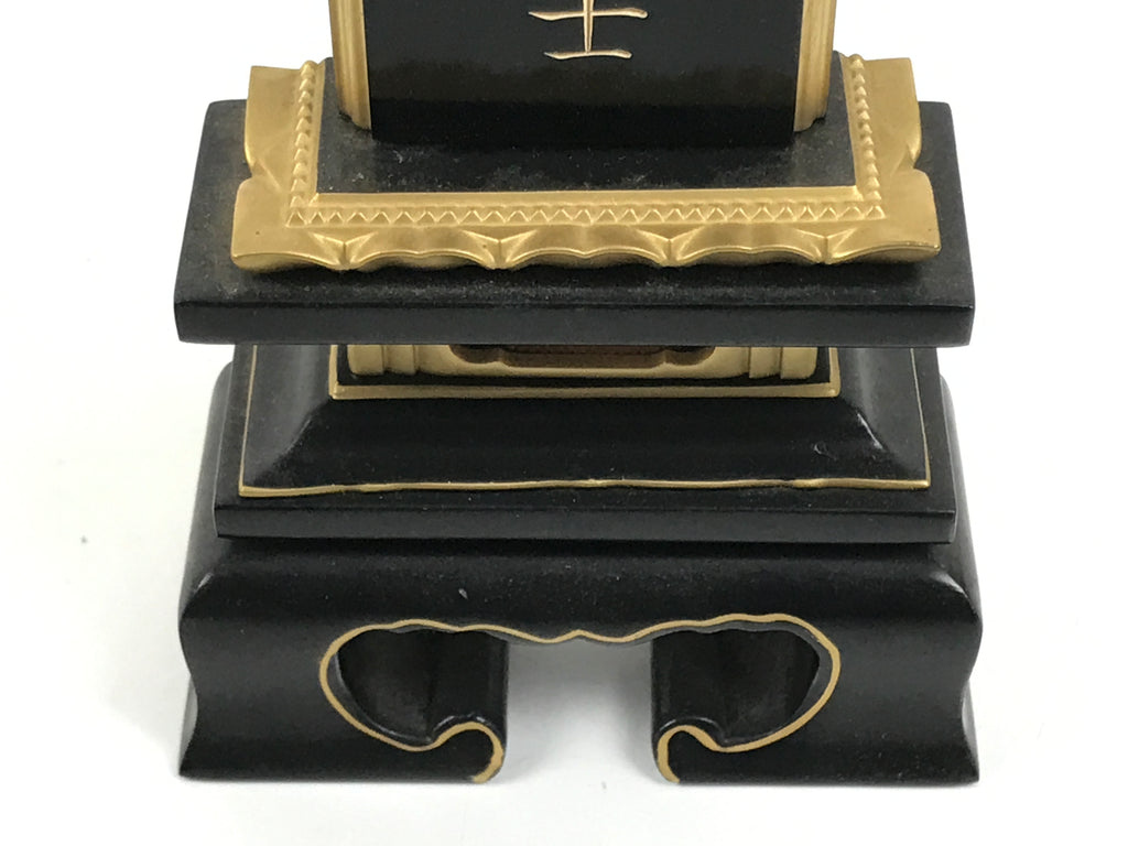 Japanese Buddhist Altar Spiritual Tablet Vtg Lacquer Wood Dharma Name Ihai BA684