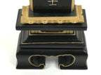 Japanese Buddhist Altar Spiritual Tablet Vtg Lacquer Wood Dharma Name Ihai BA684