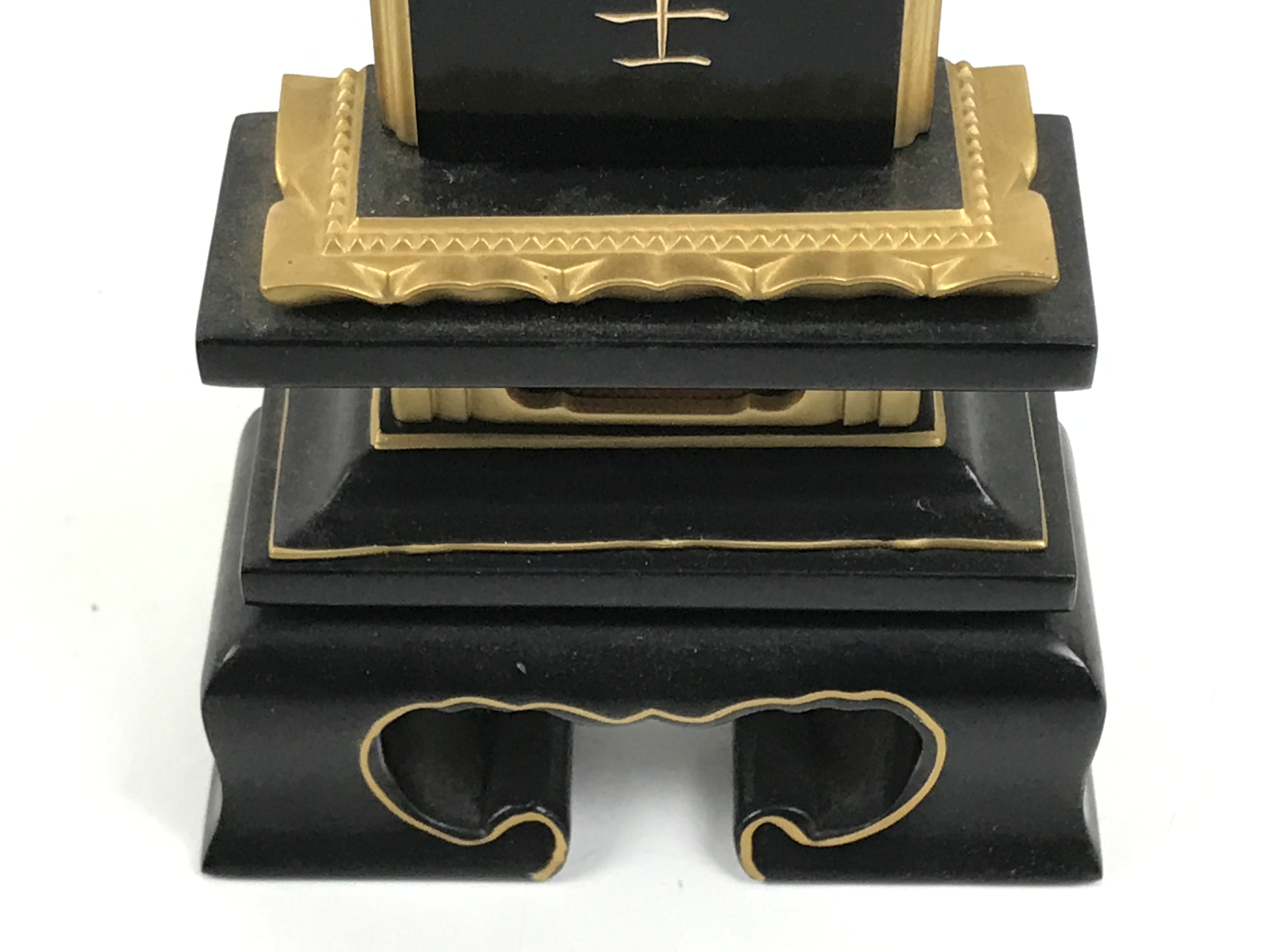 Japanese Buddhist Altar Spiritual Tablet Vtg Lacquer Wood Dharma Name Ihai BA684