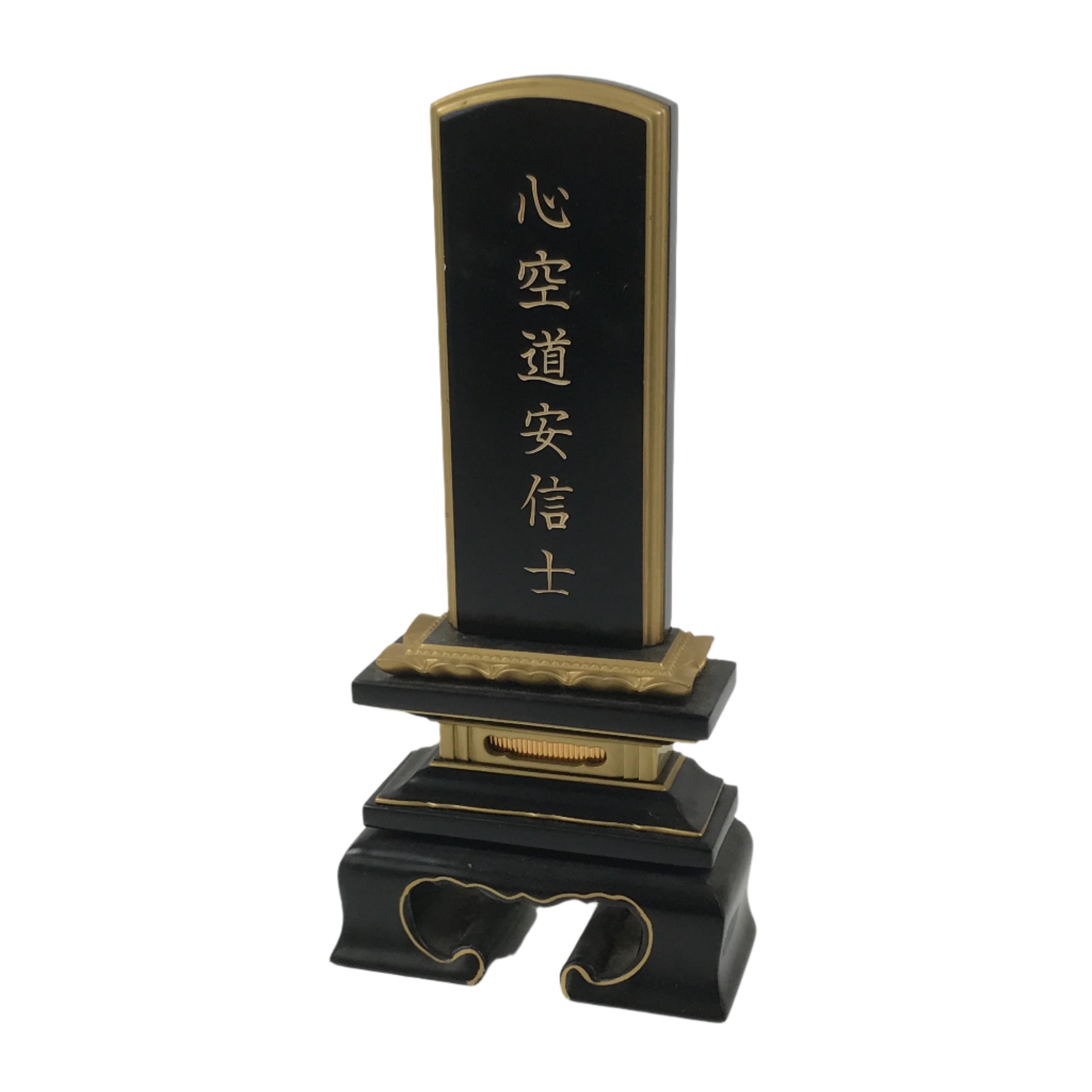 Japanese Buddhist Altar Spiritual Tablet Vtg Lacquer Wood Dharma Name Ihai BA684