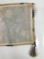 Japanese Buddhist Altar Table Silk Cloth Uchishiki Rectangle Kyozukue Mon BA566