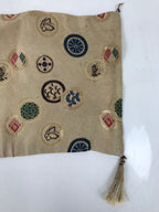 Japanese Buddhist Altar Table Silk Cloth Uchishiki Rectangle Kyozukue Mon BA566
