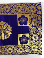Japanese Buddhist Altar Table Silk Cloth Uchishiki Rectangle Kyozukue Mon BA884