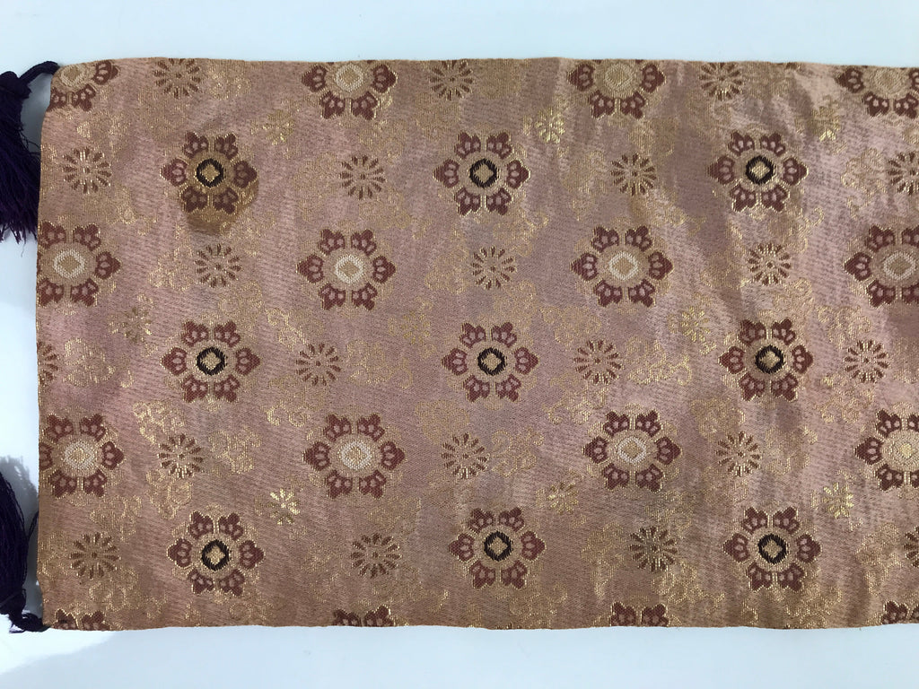 Japanese Buddhist Altar Table Silk Cloth Uchishiki Vtg Rectangle Kyozukue BA418