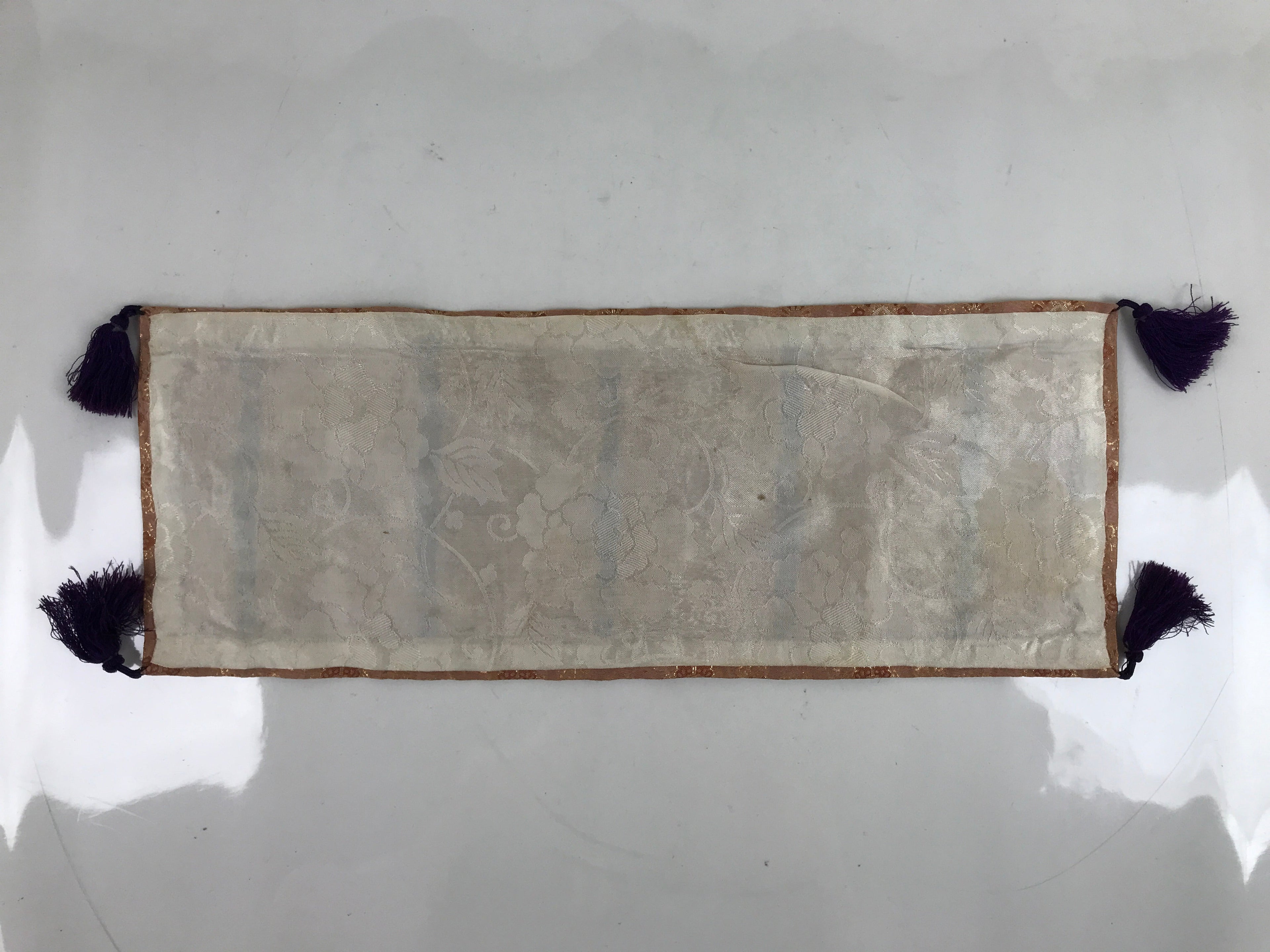 Japanese Buddhist Altar Table Silk Cloth Uchishiki Vtg Rectangle Kyozukue BA418