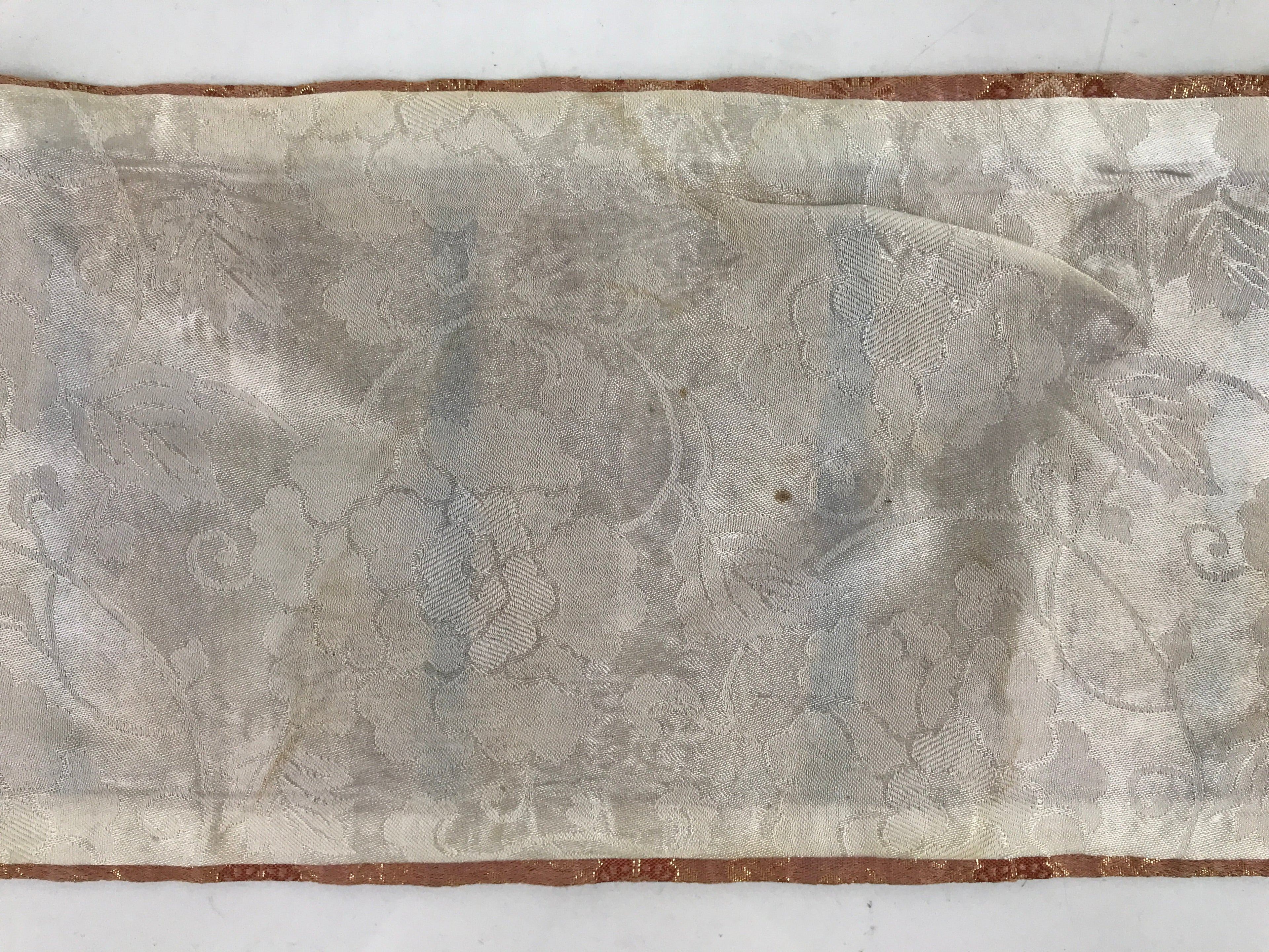 Japanese Buddhist Altar Table Silk Cloth Uchishiki Vtg Rectangle Kyozukue BA418