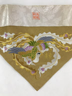 Japanese Buddhist Altar Tablecloth Silk Uchishiki Triangle Maejoku Gold BA46