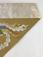 Japanese Buddhist Altar Tablecloth Silk Uchishiki Triangle Maejoku Gold BA46