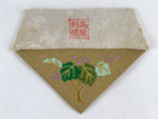 Japanese Buddhist Altar Tablecloth Silk Uchishiki Triangle Maejoku Gold BA47