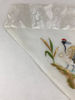 Japanese Buddhist Altar Tablecloth Silk Uchishiki Triangle Uwajoku White BA45