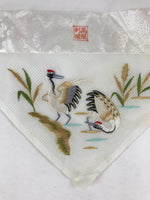 Japanese Buddhist Altar Tablecloth Silk Uchishiki Triangle Uwajoku White BA45