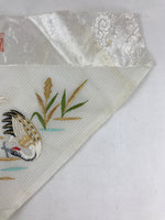 Japanese Buddhist Altar Tablecloth Silk Uchishiki Triangle Uwajoku White BA45