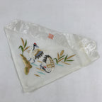 Japanese Buddhist Altar Tablecloth Silk Uchishiki Triangle Uwajoku White BA45