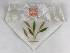 Japanese Buddhist Altar Tablecloth Silk Uchishiki Triangle Uwajoku White BA48