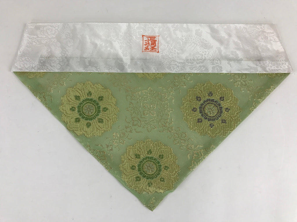 Japanese Buddhist Altar Tablecloth Uchishiki Triangle Uwajoku Maejyoku Green BU9
