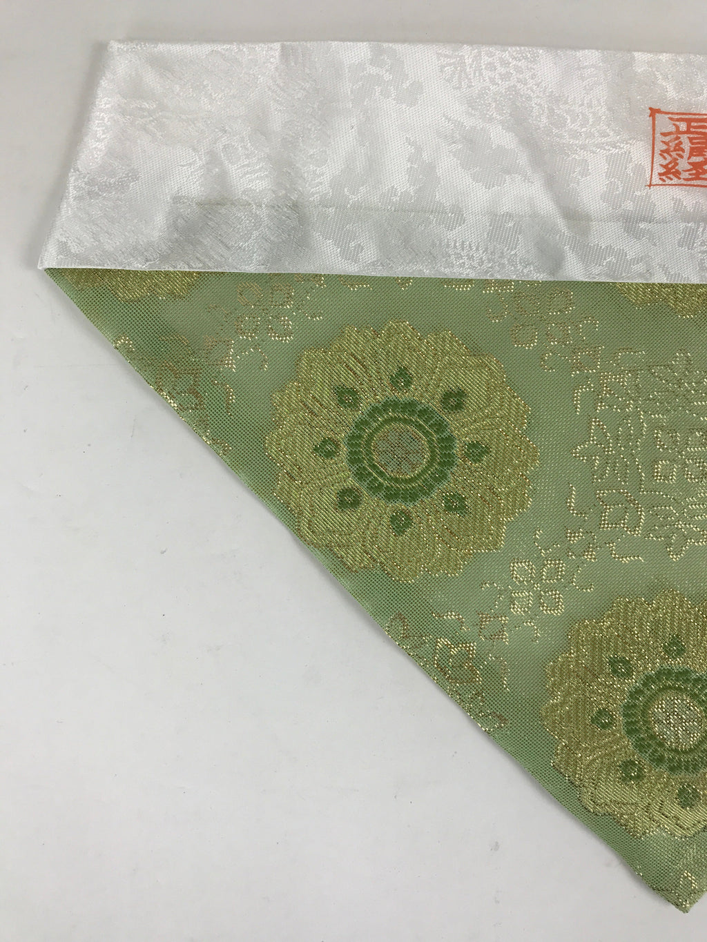 Japanese Buddhist Altar Tablecloth Uchishiki Triangle Uwajoku Maejyoku Green BU9