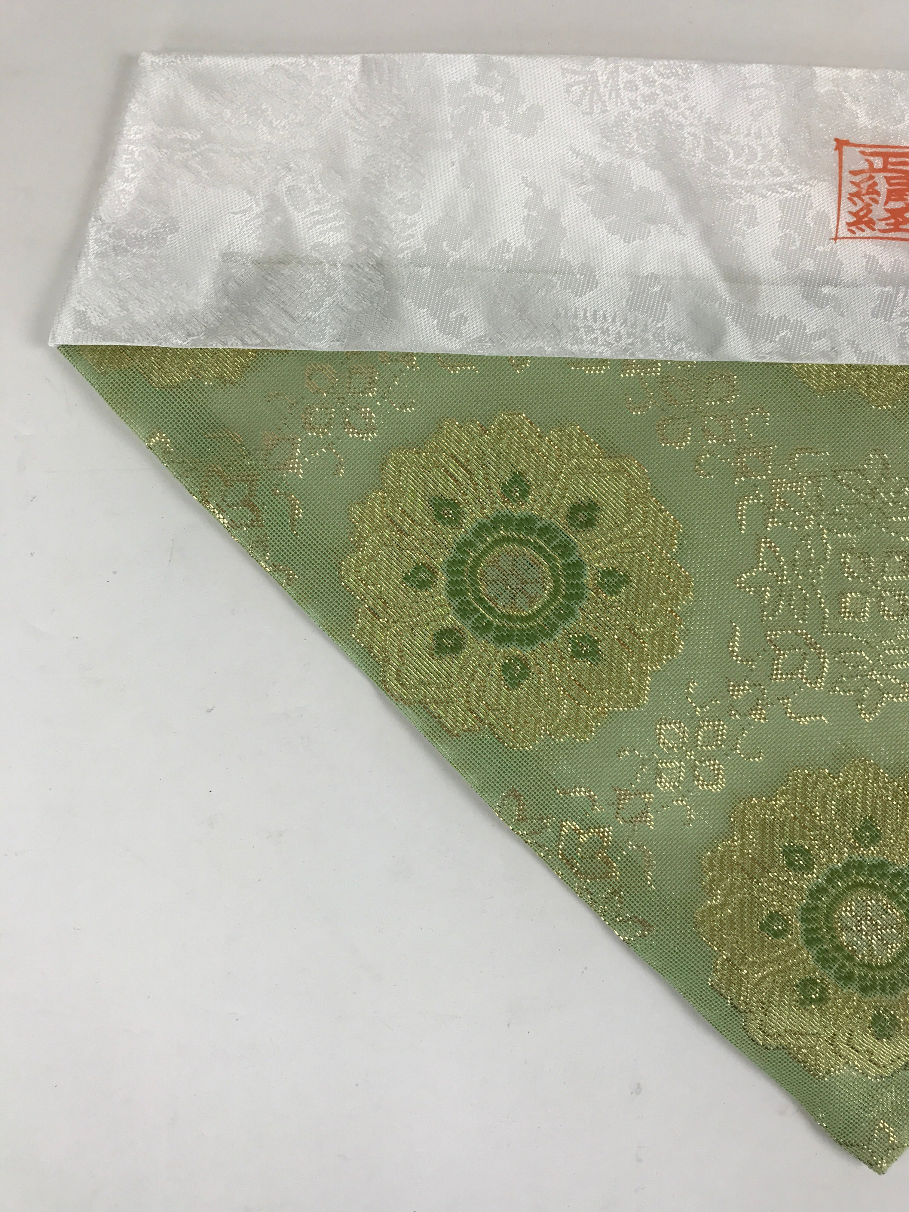 Japanese Buddhist Altar Tablecloth Uchishiki Triangle Uwajoku Maejyoku Green BU9