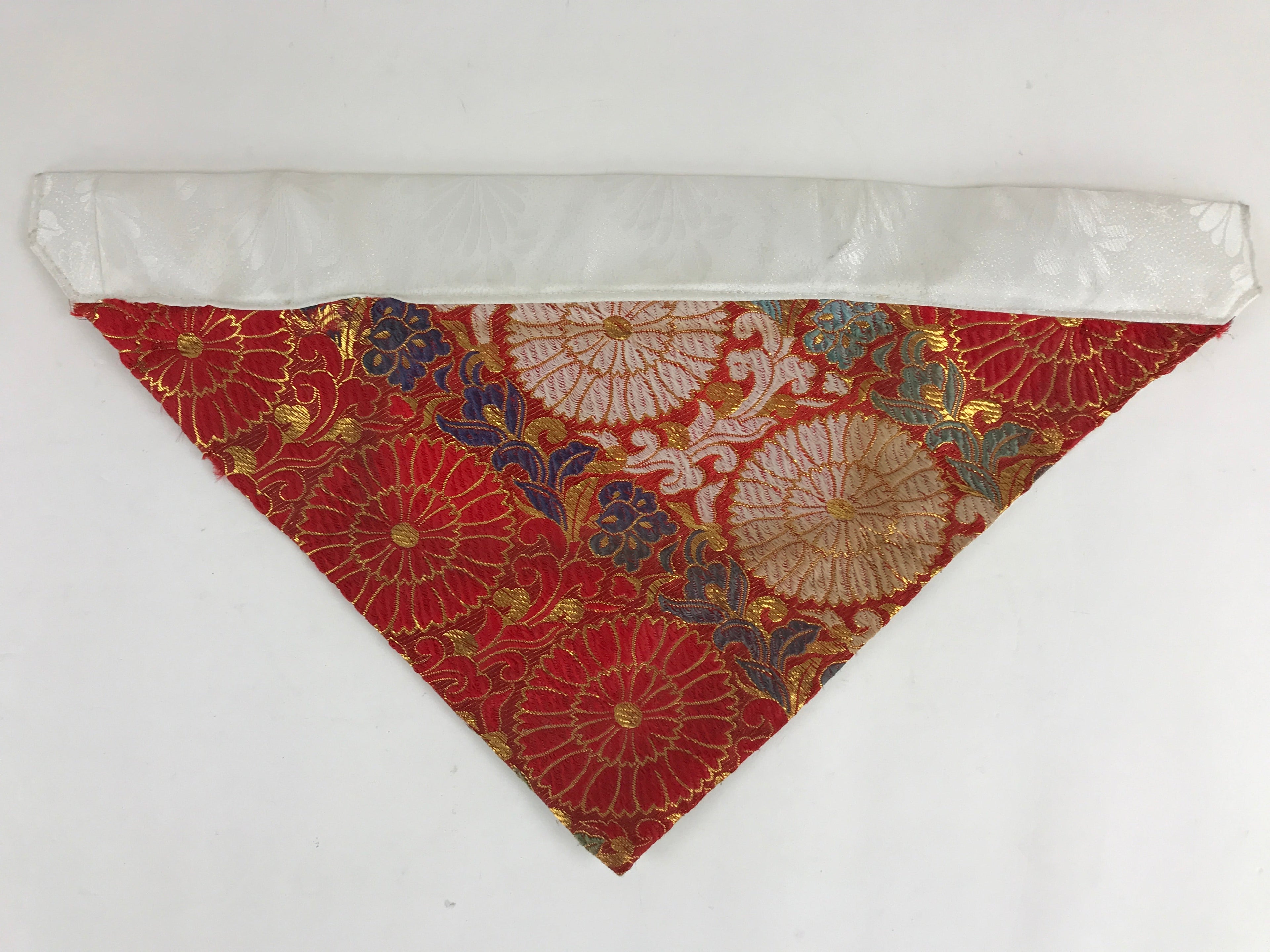 Japanese Buddhist Altar Tablecloth Uchishiki Vtg Triangle Uwajoku Maejyoku Red B