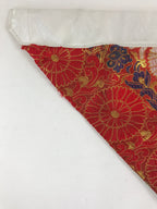 Japanese Buddhist Altar Tablecloth Uchishiki Vtg Triangle Uwajoku Maejyoku Red B