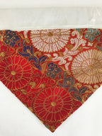 Japanese Buddhist Altar Tablecloth Uchishiki Vtg Triangle Uwajoku Maejyoku Red B