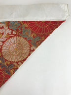 Japanese Buddhist Altar Tablecloth Uchishiki Vtg Triangle Uwajoku Maejyoku Red B