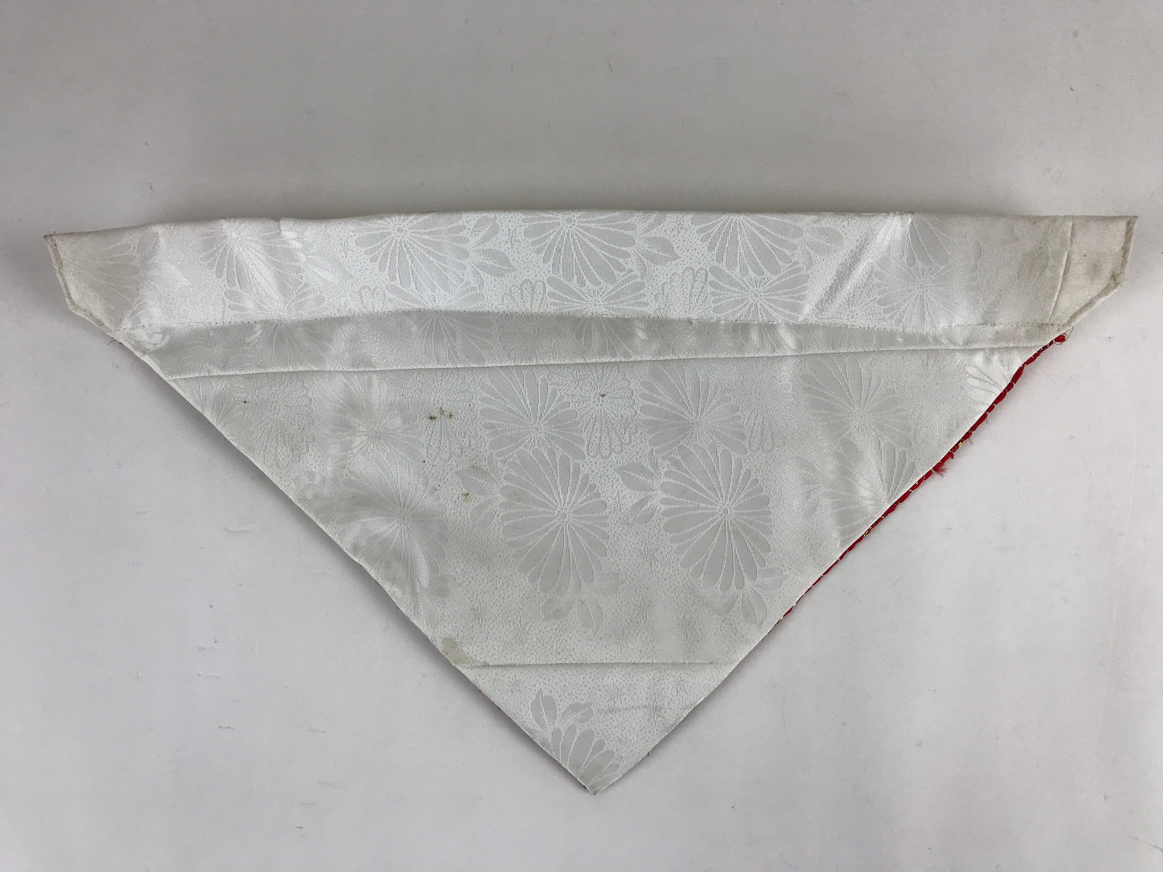 Japanese Buddhist Altar Tablecloth Uchishiki Vtg Triangle Uwajoku Maejyoku Red B