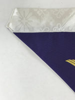 Japanese Buddhist Altar Tablecloth Vtg Silk Uchishiki Triangle Purple BA84
