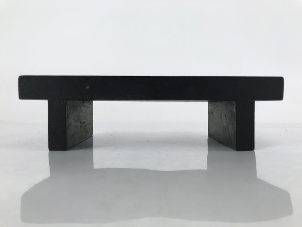 Japanese Buddhist Altar Wood Flower Vase Hanatate Stand Vtg Simple Black BA302