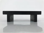 Japanese Buddhist Altar Wood Flower Vase Hanatate Stand Vtg Simple Black BA302