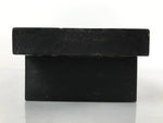 Japanese Buddhist Altar Wood Flower Vase Hanatate Stand Vtg Simple Black BA302