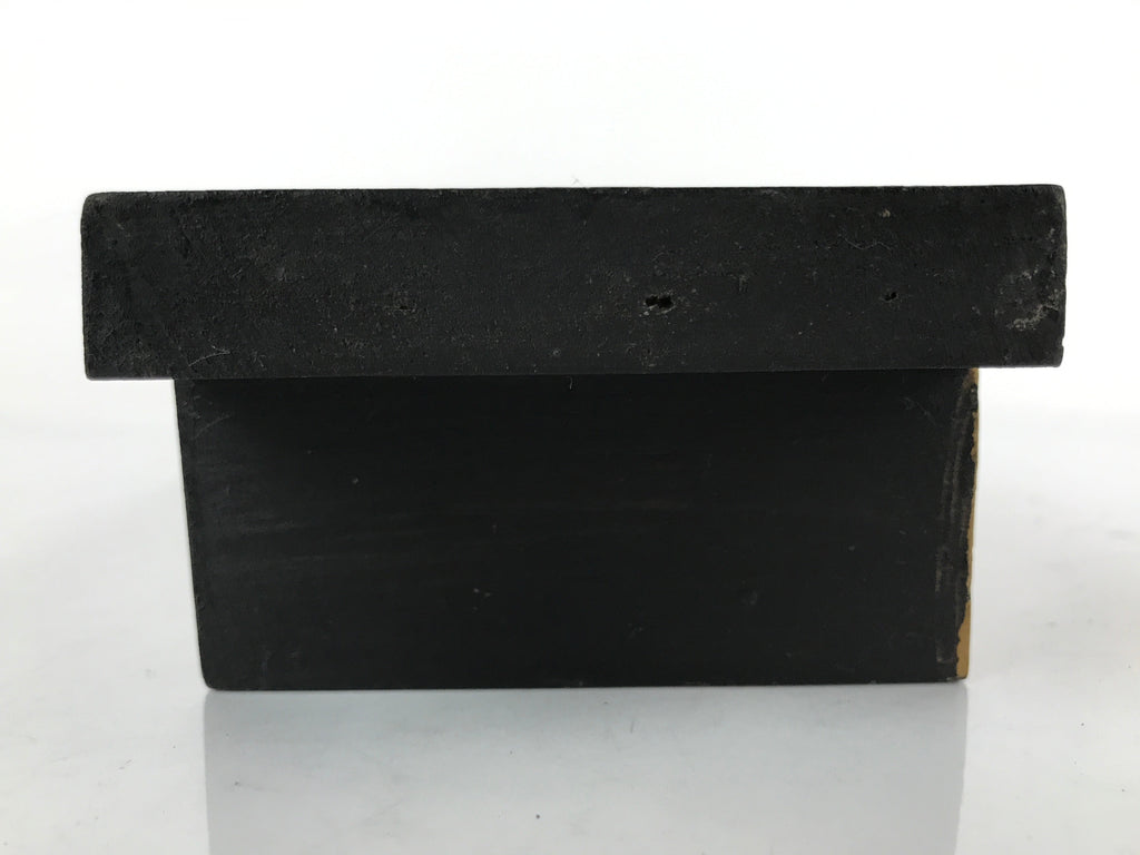 Japanese Buddhist Altar Wood Flower Vase Hanatate Stand Vtg Simple Black BA303